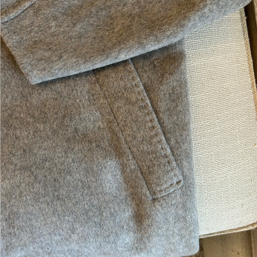 NEW Reformation Wyatt Wool Double Faced Coat - Stone Beige - Picture 9 of 13